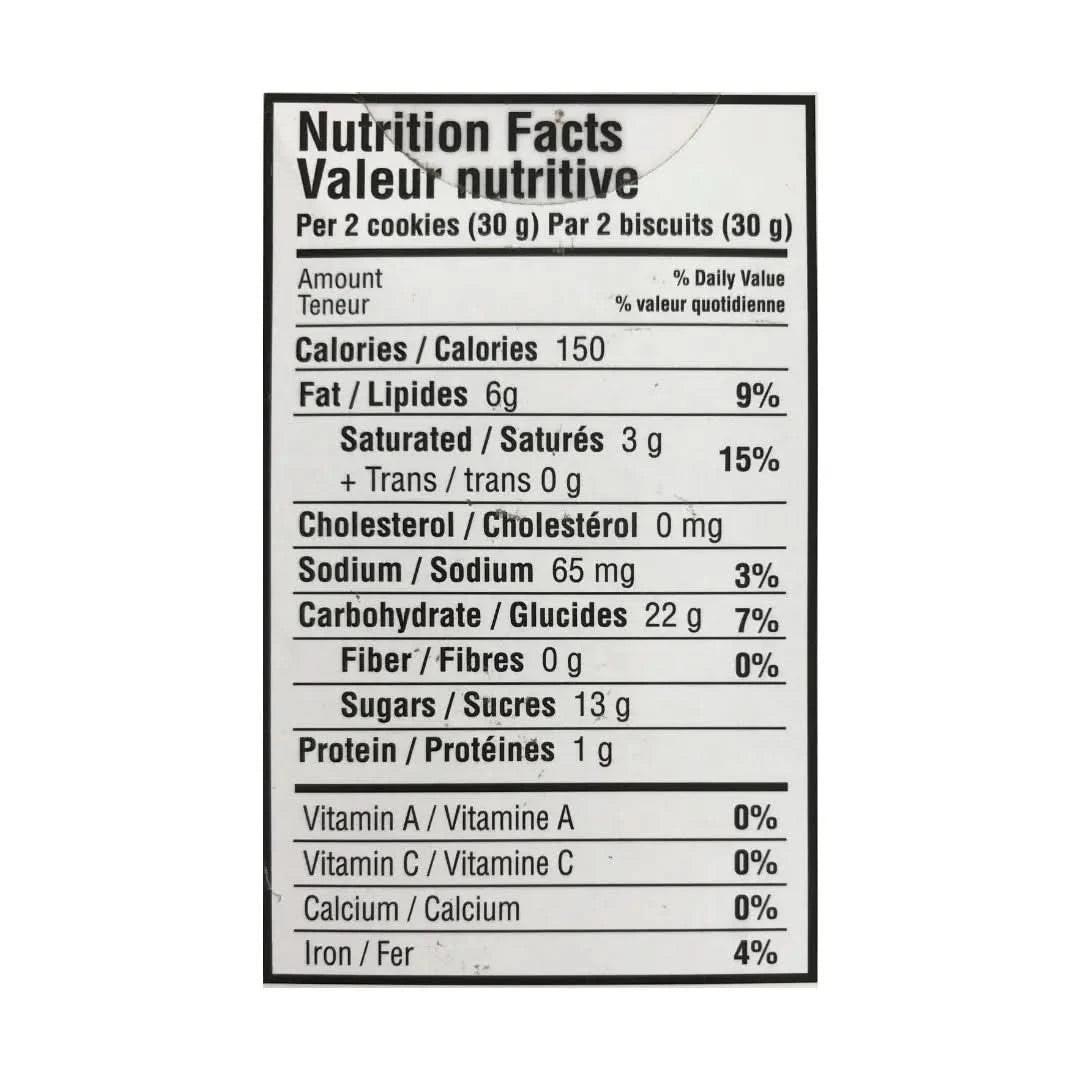 hello kitty maple cream cookie nutrition