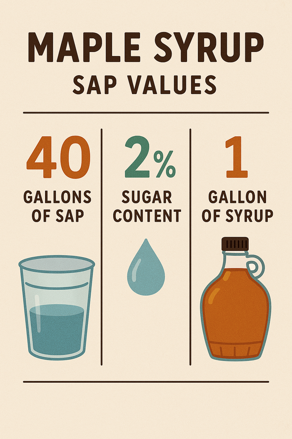 maple sryup sap values