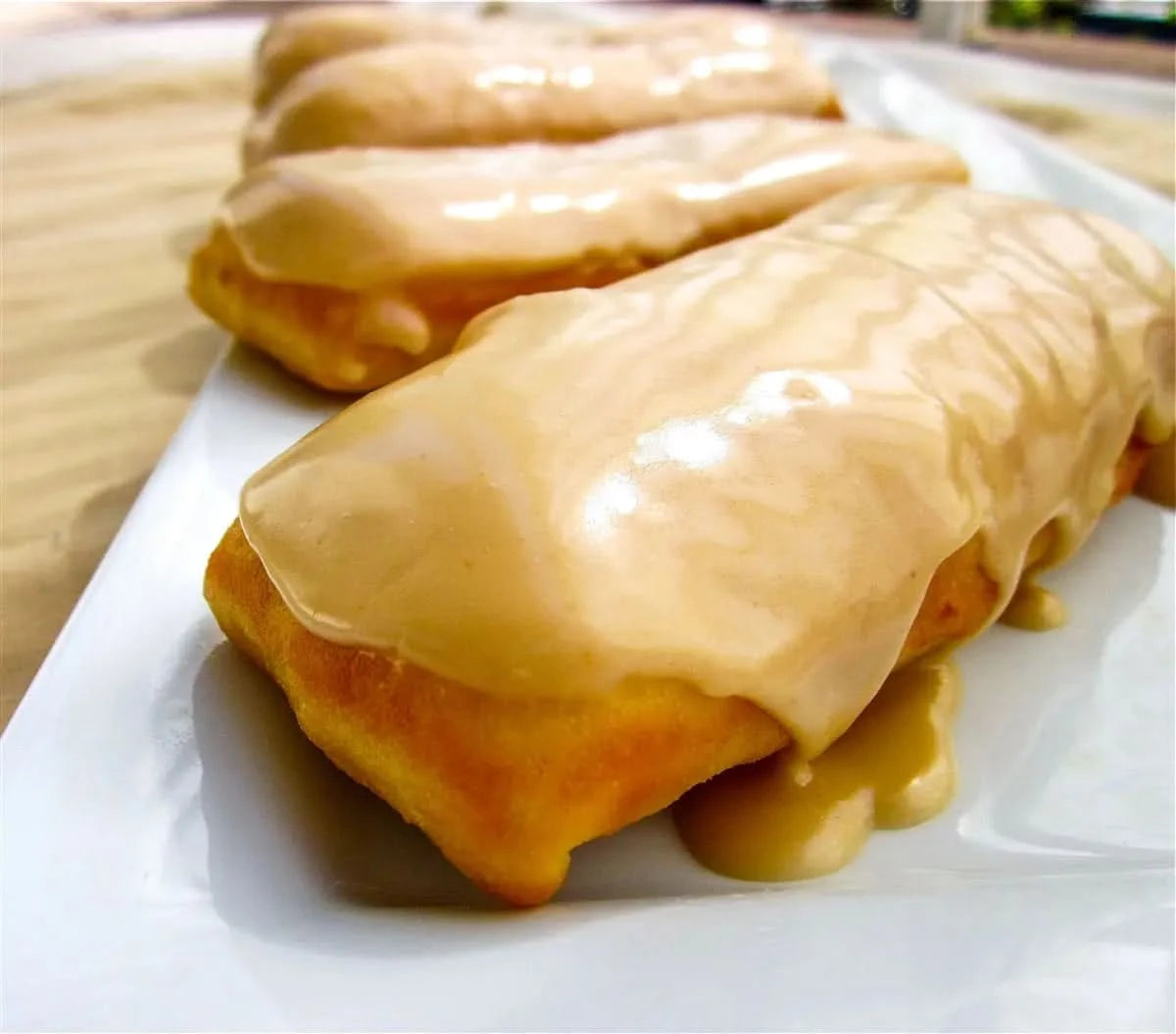 Organic Maple Cream Butter Donuts on a plate