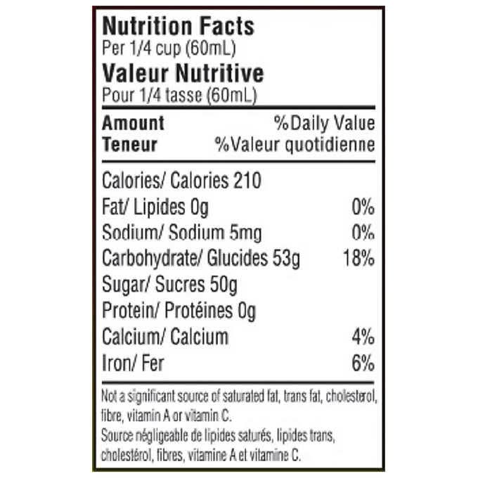 maple syrup nutrition