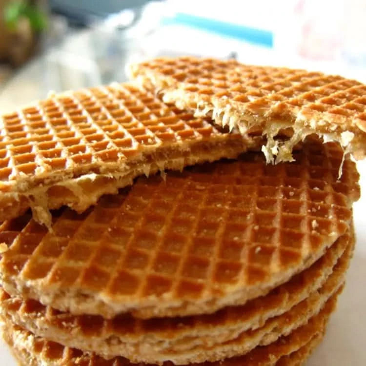piled maple stroopwafels