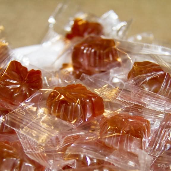 individual maple leaf candies