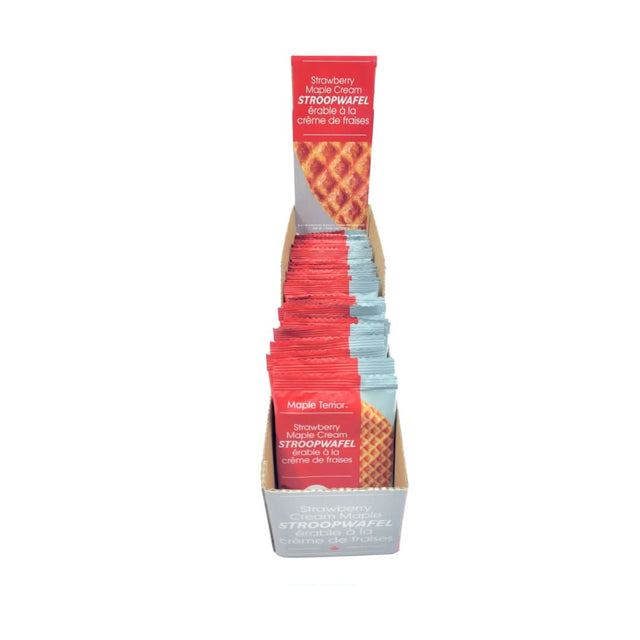 strawberry stroopwafel in caddy