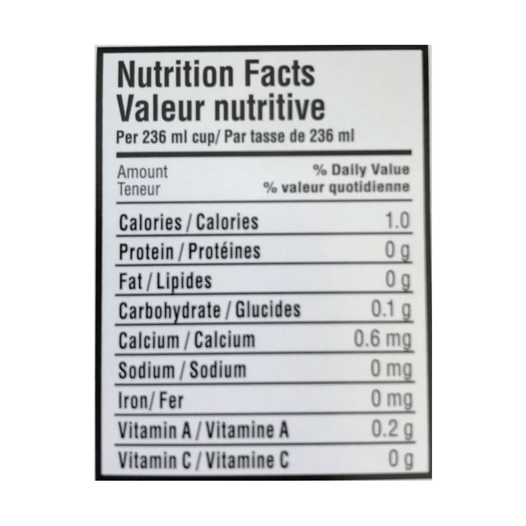 maple black tea nutrition facts